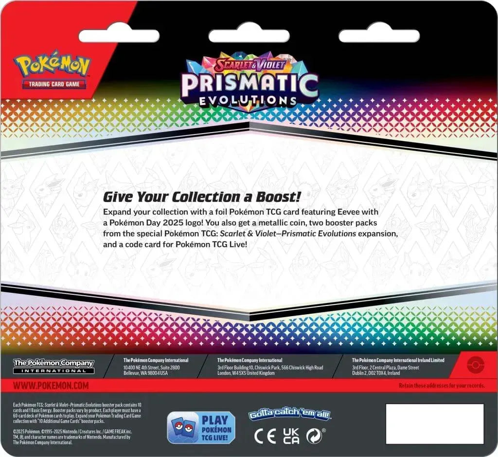 10-10118-101 POKEMON TCG Scarlet & Violet 8.5 Prismatic Evolutions 2-PK Blister - Pokemon - Titan Pop Culture