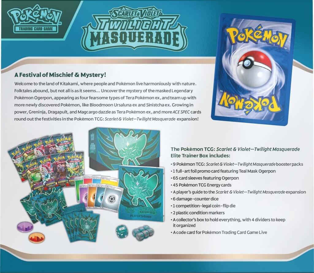 189-85798 POKEMON TCG Scarlet & Violet 6 Twilight Masquerade Elite Trainer Box - Pokemon - Titan Pop Culture