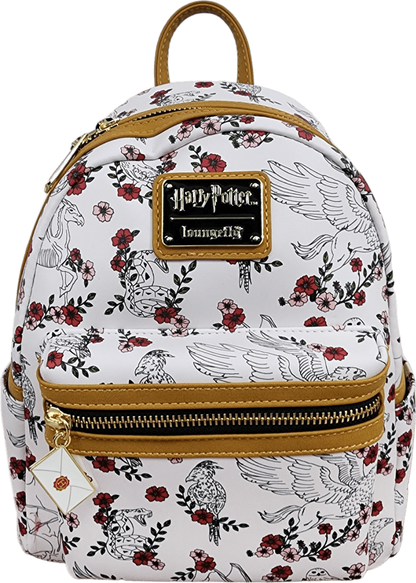 LOUHPBK0219 Harry Potter - Magical Creature US Exclusive Art Print Mini Backpack [RS] - Loungefly - Titan Pop Culture