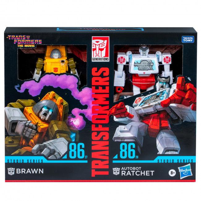 26505 Transformers Studio Series Deluxe: The Transformers: The Movie - Brawn & Autobot Ratchet - Hasbro - Titan Pop Culture