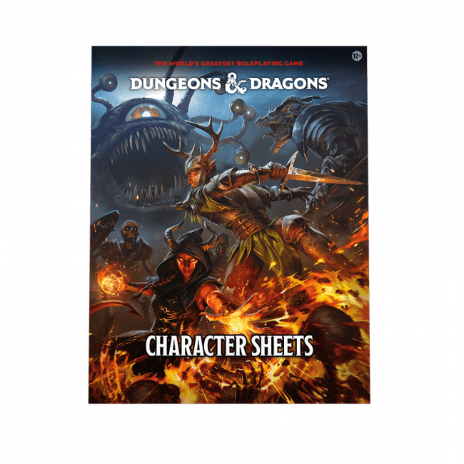 27646 D&D Dungeons & Dragons Character Sheets 2024 - Wizards of the Coast - Titan Pop Culture