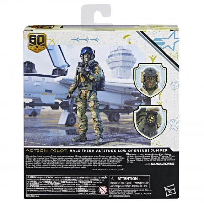 27715 G.I. Joe Classified Series 60th Anniversary: Action Pilot - HALO (High Altitude Low Opening) Jumper Figure - Hasbro - Titan Pop Culture