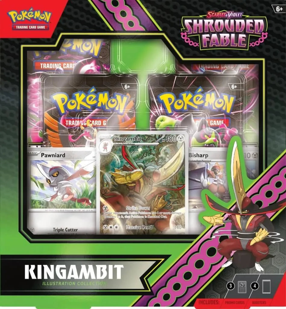 290-41246 POKEMON TCG Scarlet & Violet 6.5 Shrouded Fable Kingambit Illustration Collection - Pokemon - Titan Pop Culture