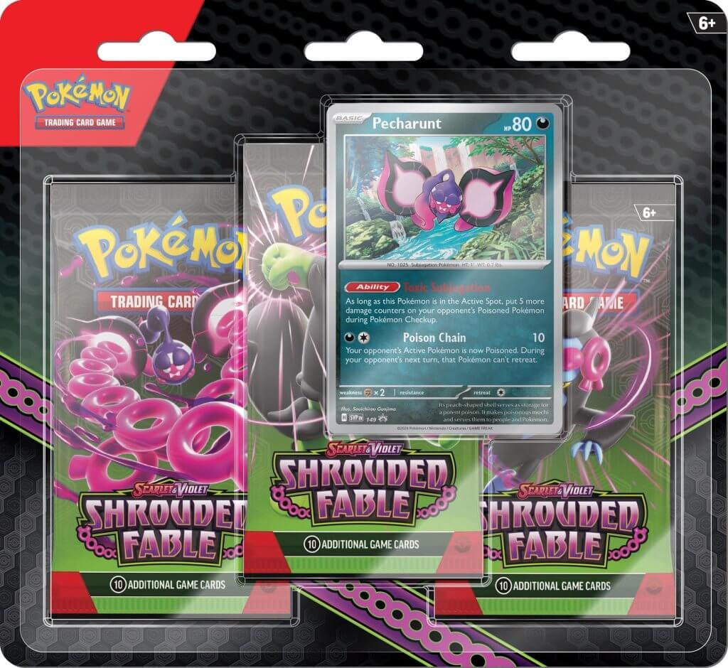 290-85999 POKEMON TCG Scarlet & Violet 6.5 Shrouded Fable 3 Pack Blister - Pokemon - Titan Pop Culture