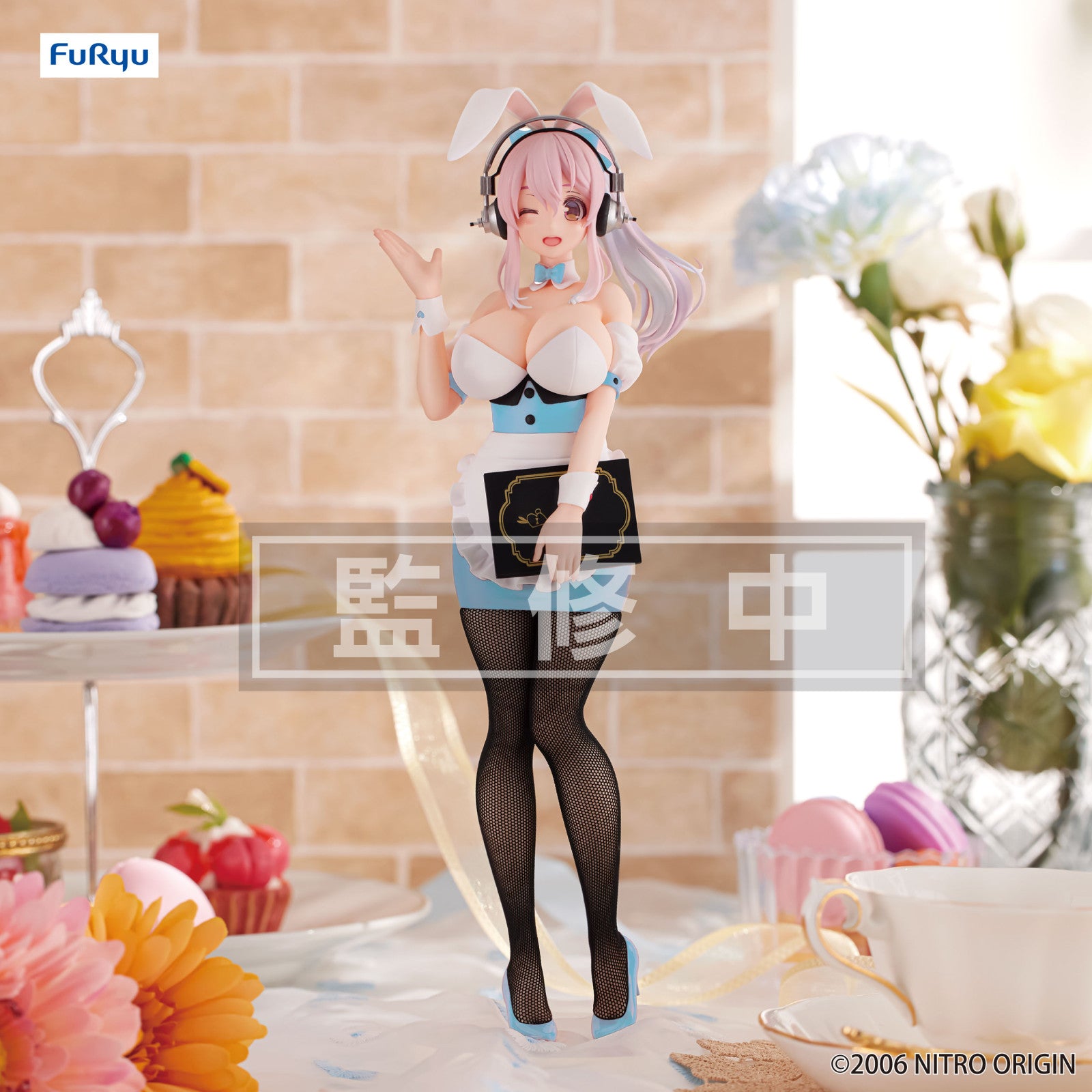 Super Sonico BiCute Bunnies Figure Waitress Light Blue Color Version