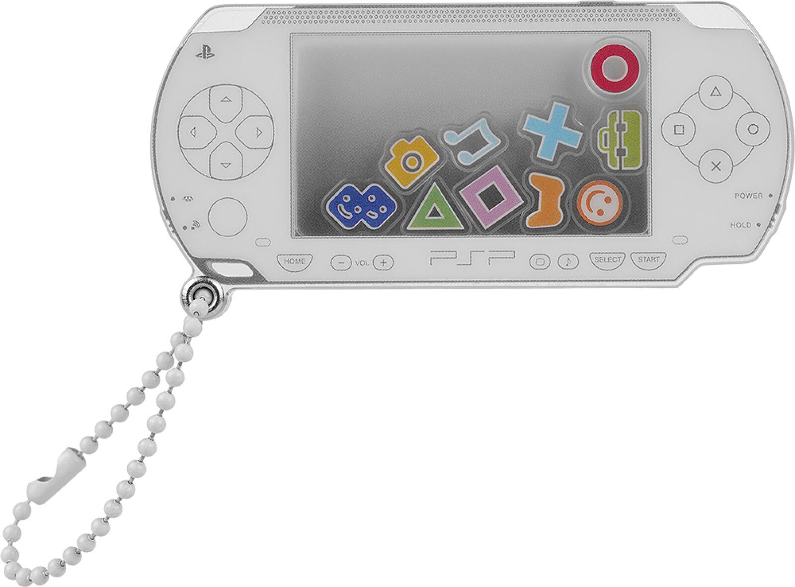 PlayStation PSP (PlayStation Portable) Rattle Acrylic Keychain - White Version