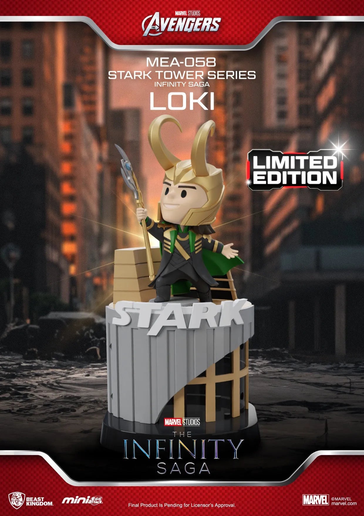 VR-113067 Beast Kingdom Mini Egg Attack The Infinity Saga Stark Tower Series Loki Limited Edition - Beast Kingdom - Titan Pop Culture