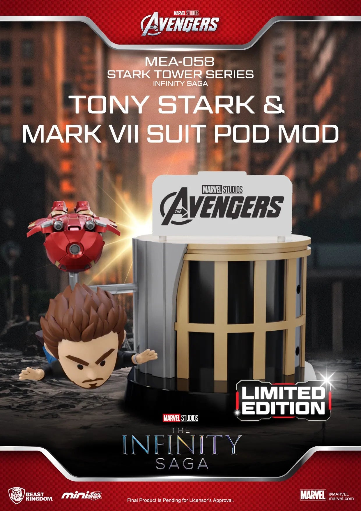 VR-113066 Beast Kingdom Mini Egg Attack The Infinity Saga Stark Tower Series Tony Stark & Mark VII Suit Pod Mod Limited Edition - Beast Kingdom - Titan Pop Culture