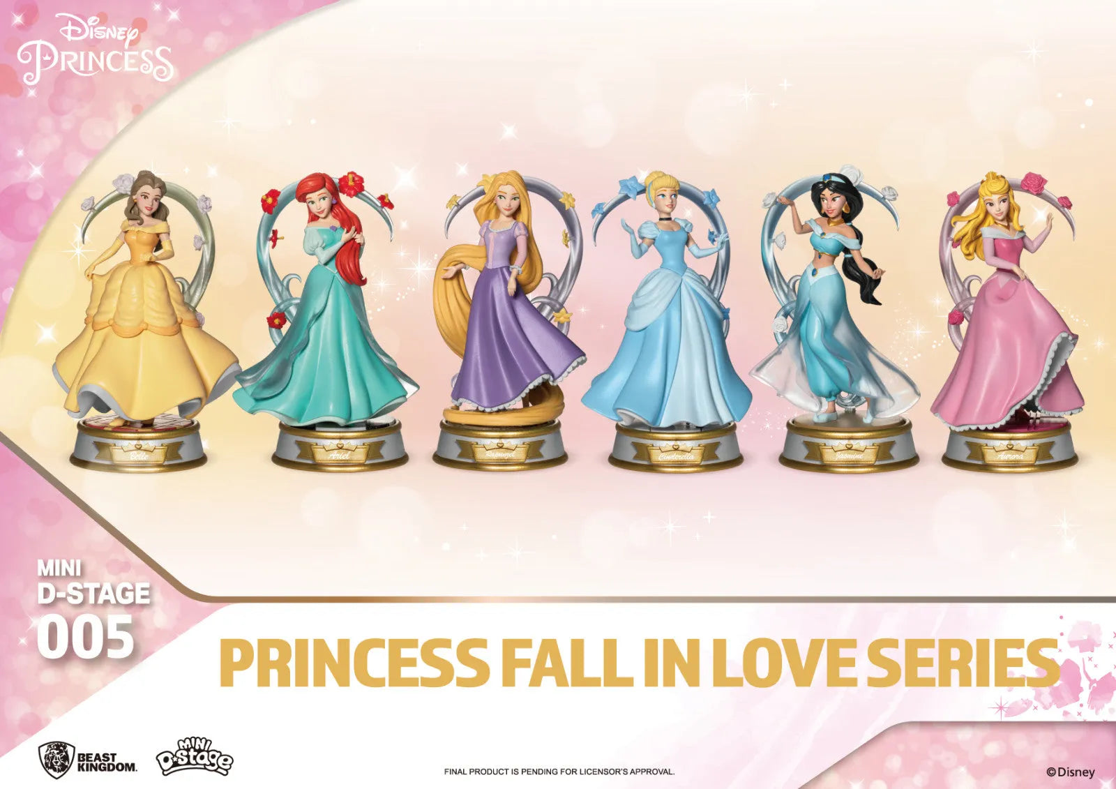 VR-114395 Beast Kingdom Mini D Stage Disney Princess Fall In Love Series Set (6 in the Assortment) - Beast Kingdom - Titan Pop Culture