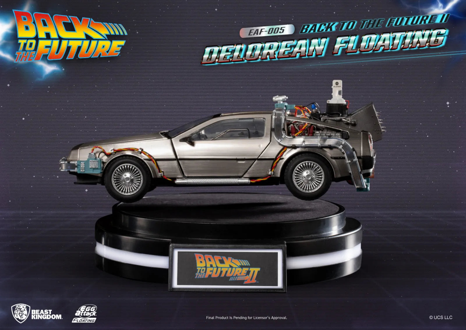 VR-114396 Beast Kingdom Egg Attack Floating Back to the Future II Delorean Floating - Beast Kingdom - Titan Pop Culture