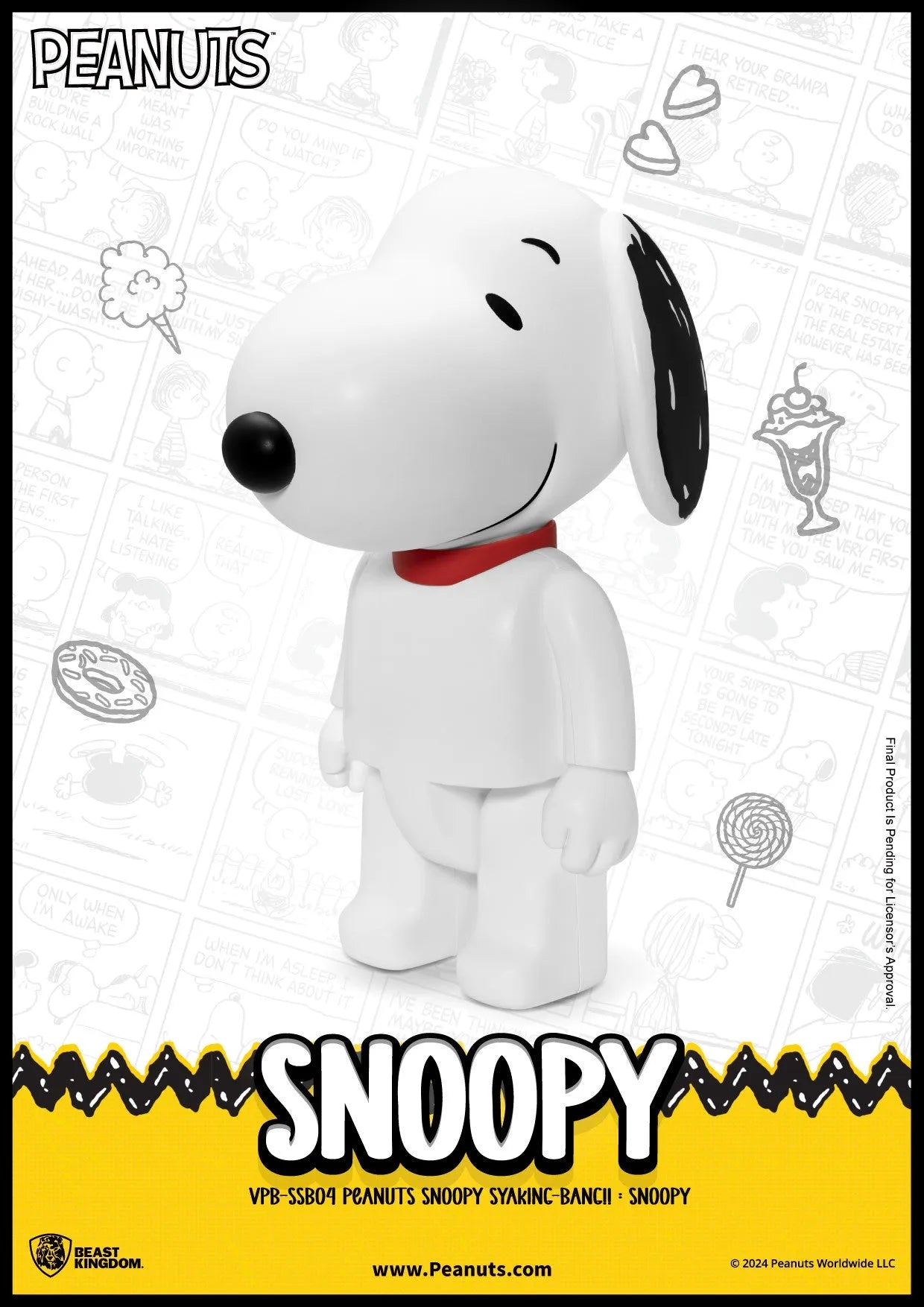 VR-120002 Beast Kingdom Piggy Bank Vinyl Large SYAKING-BANG!! Peanuts Snoopy - Beast Kingdom - Titan Pop Culture