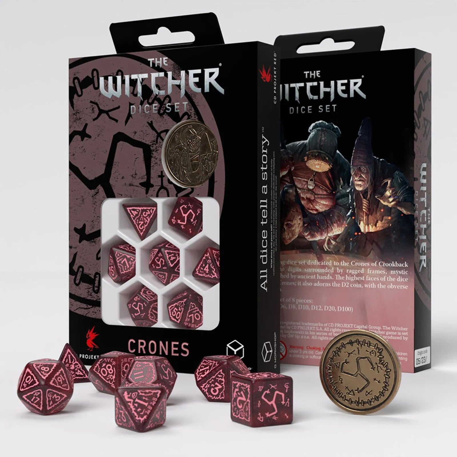 VR-116318 Witcher Dice Set Crones Whispess - Q-Workshop - Titan Pop Culture