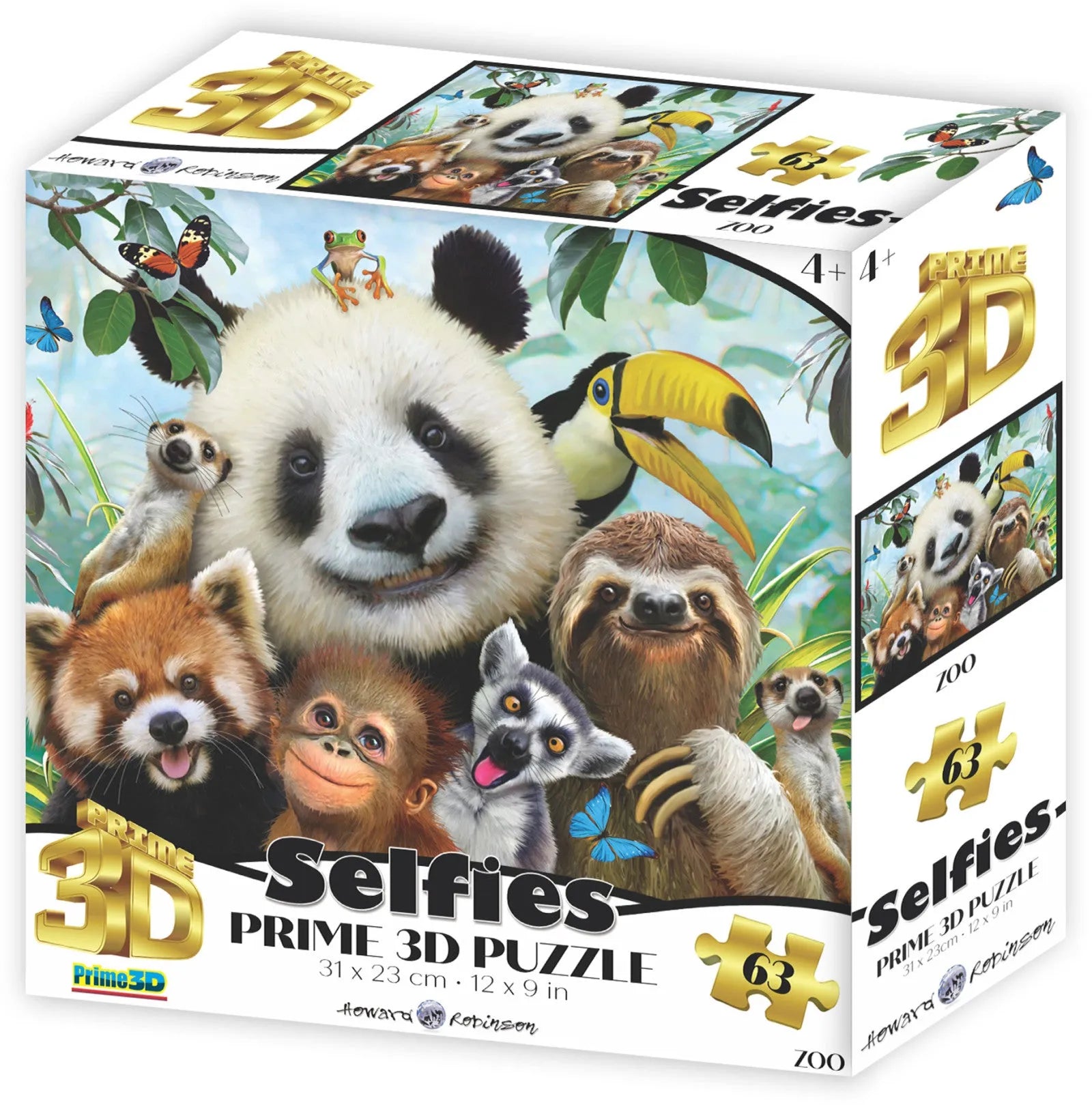 VR-115991 Prime3D Zoo Selfie - 63 Piece 3D Puzzle - Prime3D - Titan Pop Culture