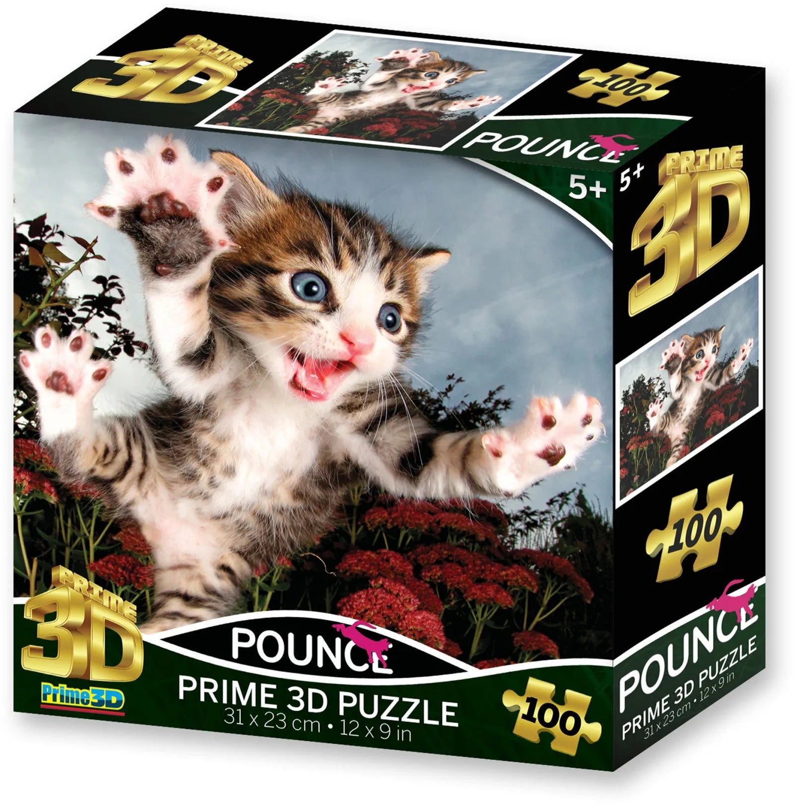 VR-115994 Prime3D Pounce Kitten - 100 Piece 3D Puzzle - Prime3D - Titan Pop Culture