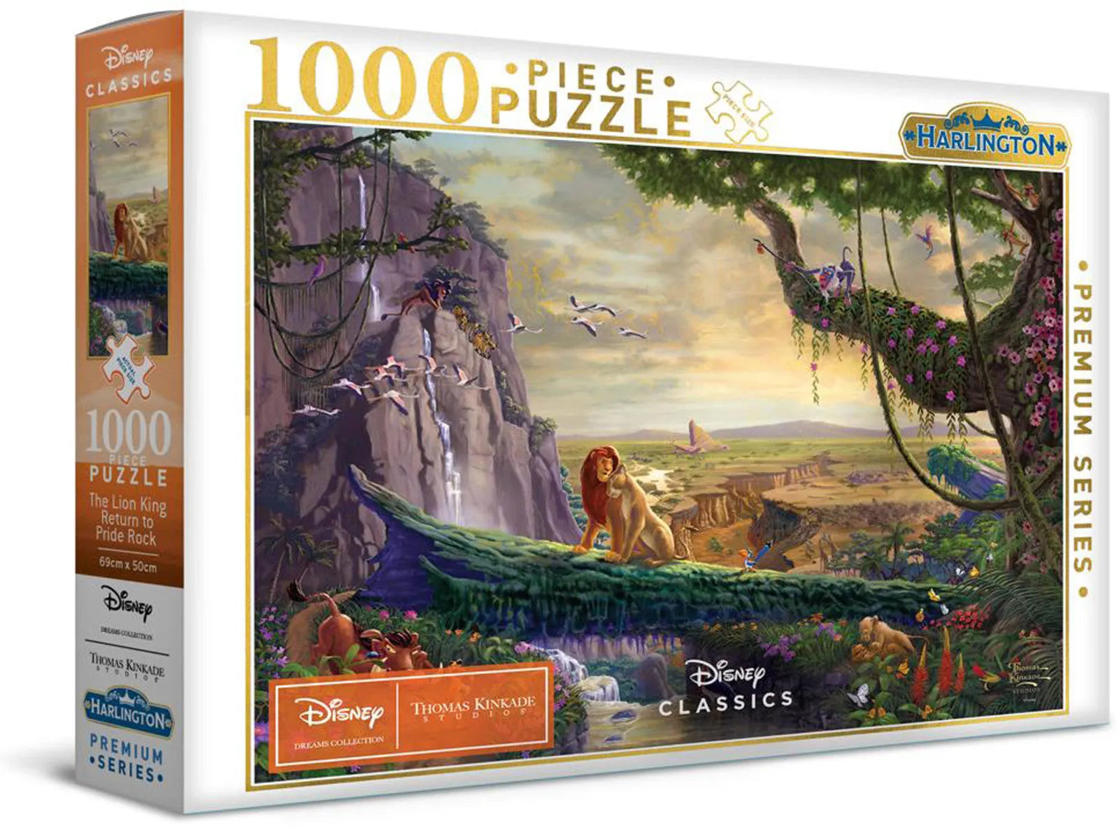 VR-118250 Harlington Thomas Kinkade PQ - Disney - The Lion King Return to Pride Rock 1000 Piece Puzzle - Harlington - Titan Pop Culture