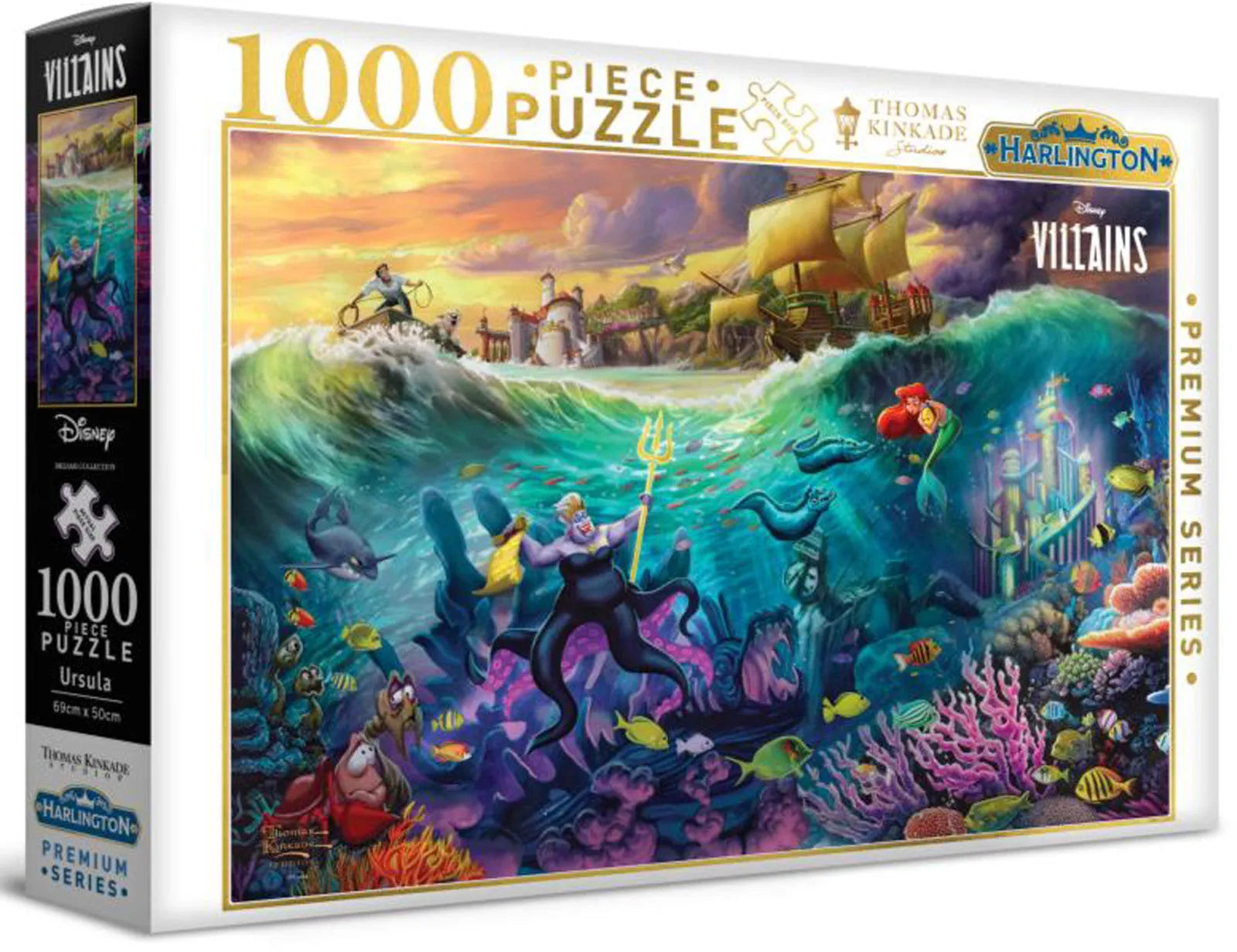 VR-118254 Harlington Thomas Kinkade PQ - Disney - Ursula 1000 Piece Puzzle - Harlington - Titan Pop Culture