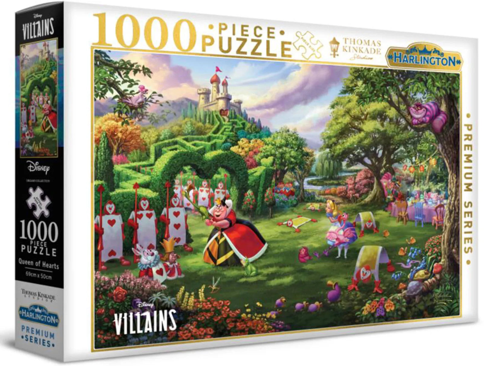 VR-118252 Harlington Thomas Kinkade PQ - Disney - Queen of Hearts 1000 Piece Puzzle - Harlington - Titan Pop Culture