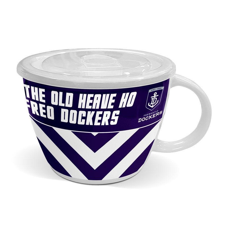 AFL Soup Mug with Lid Fremantle Dockers Licensing Essentials Titan Pop Culture
