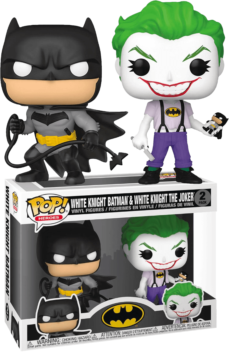 FUN56117 Batman (comics) - White Knight Batman & White Knight The Joker US Exclusive Pop! Vinyl 2-Pack - Funko - Titan Pop Culture