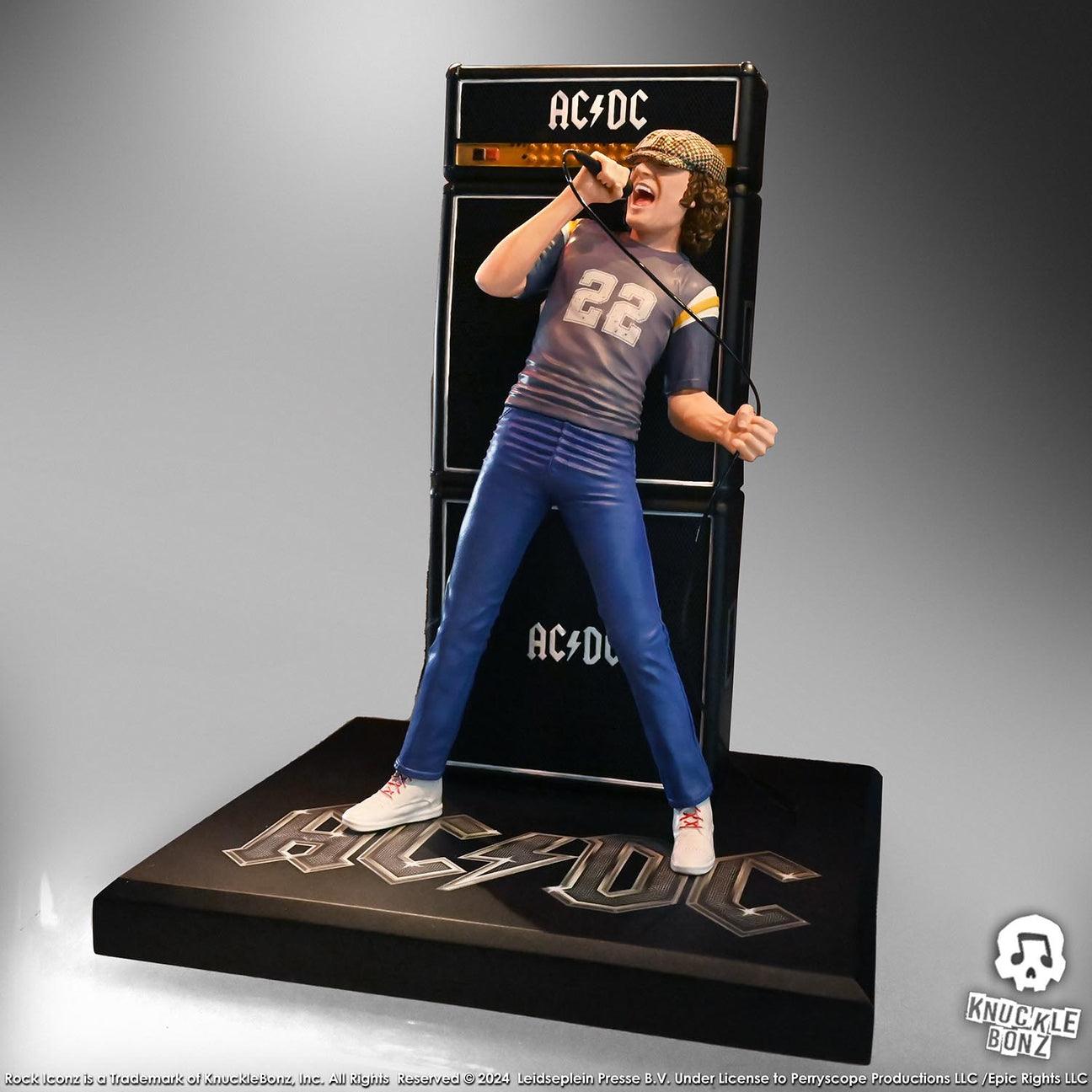 KNUACDCBRIAN100 AC/DC - Brian Johnson "Limited Edition" Rock Iconz Statue - KnuckleBonz - Titan Pop Culture