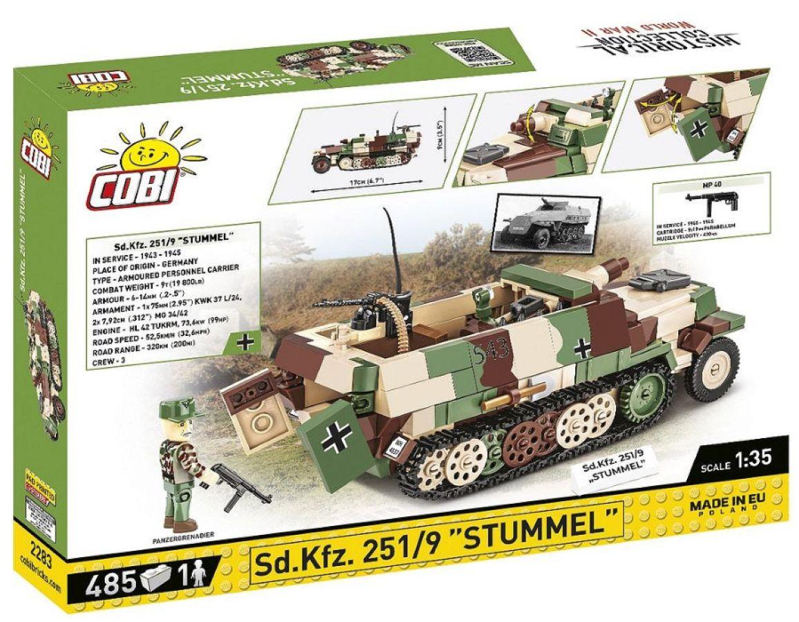 COB2283 World War 2 - Sd.Kfz.251/9 Stummel Half-Track (485 Piece Kit) - Cobi - Titan Pop Culture