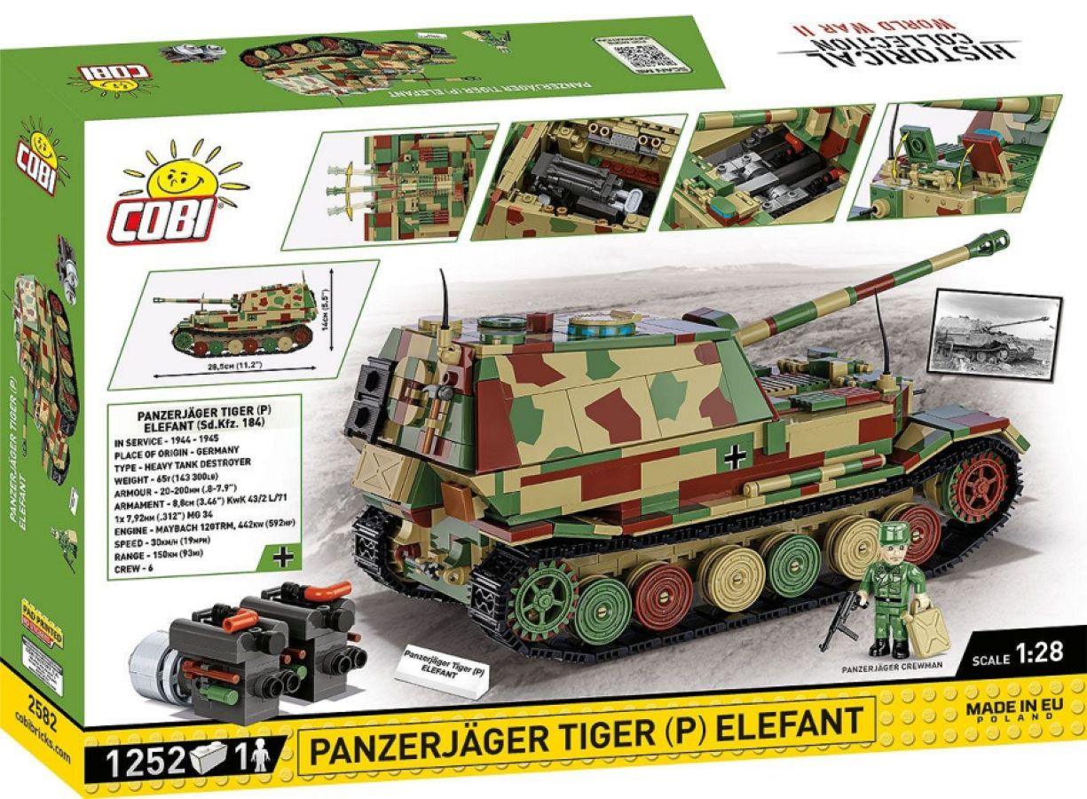 COB2582 World War 2 - Panzerjäger Tiger (P) Elefant (1252 Piece Kit) - Cobi - Titan Pop Culture