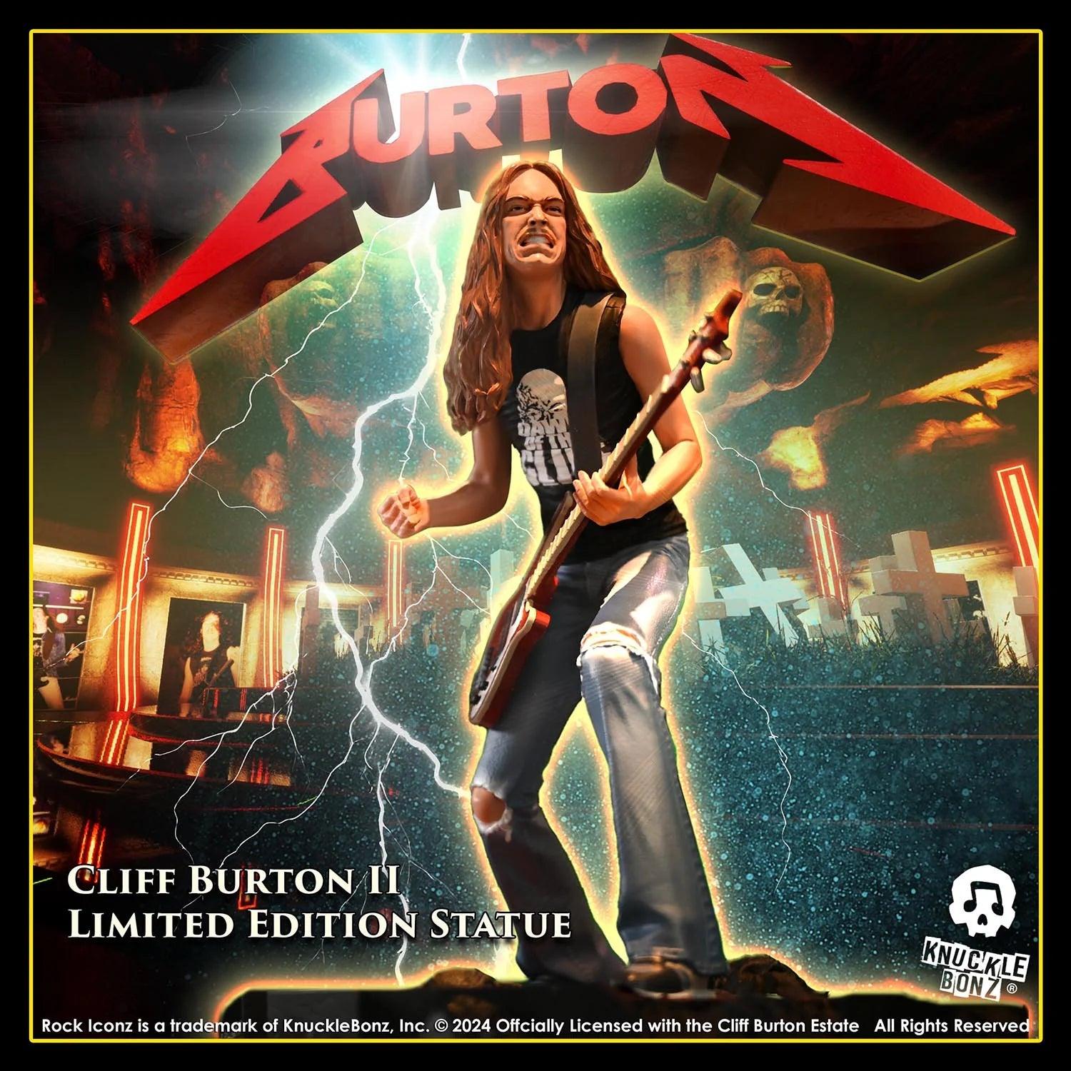 KNUCLIFFBURTON200 Metallica - Cliff Burton 2 Rock Iconz Statue - KnuckleBonz - Titan Pop Culture