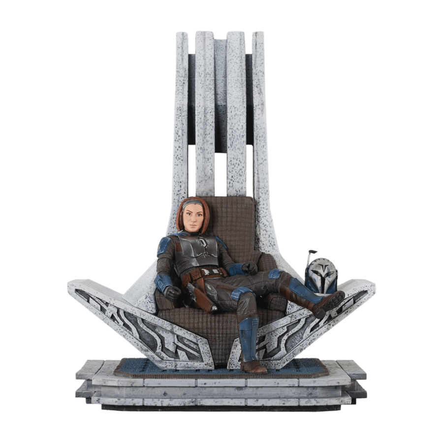 DSTMAR242255 Star Wars: Mandalorian - Bo-Katan on Throne Statue - Diamond Select Toys - Titan Pop Culture