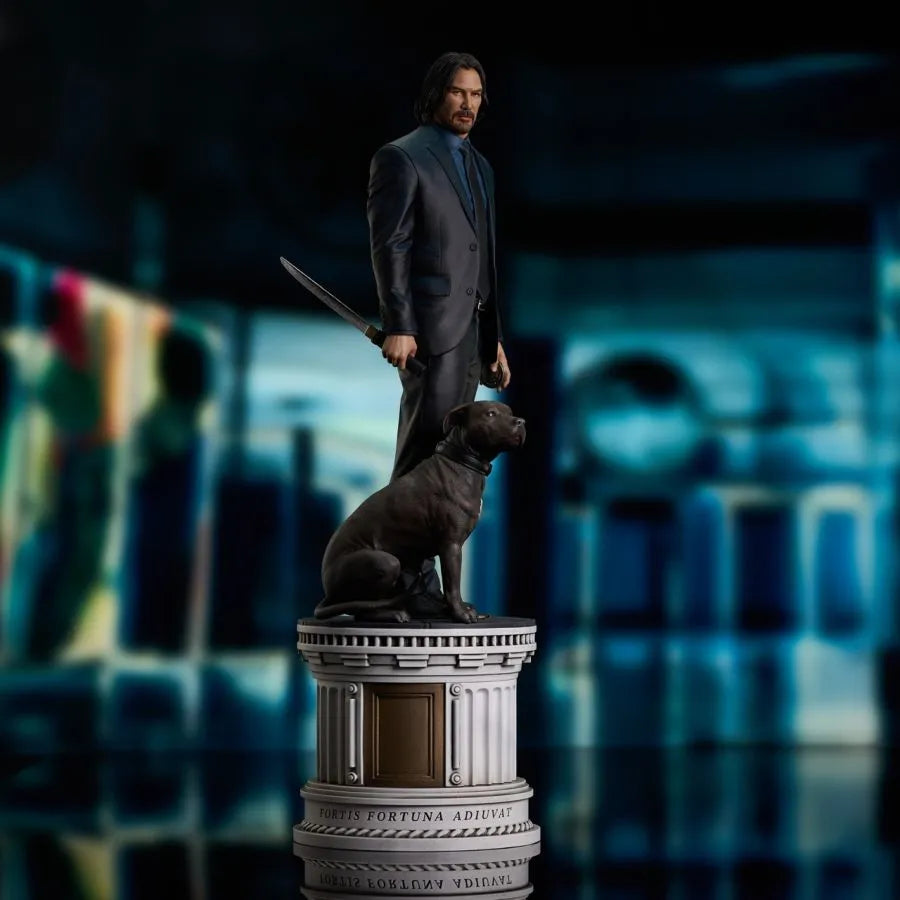 DSTSEP242518 John Wick 3 - John Wick with Dog Milestones Statue - Diamond Select Toys - Titan Pop Culture