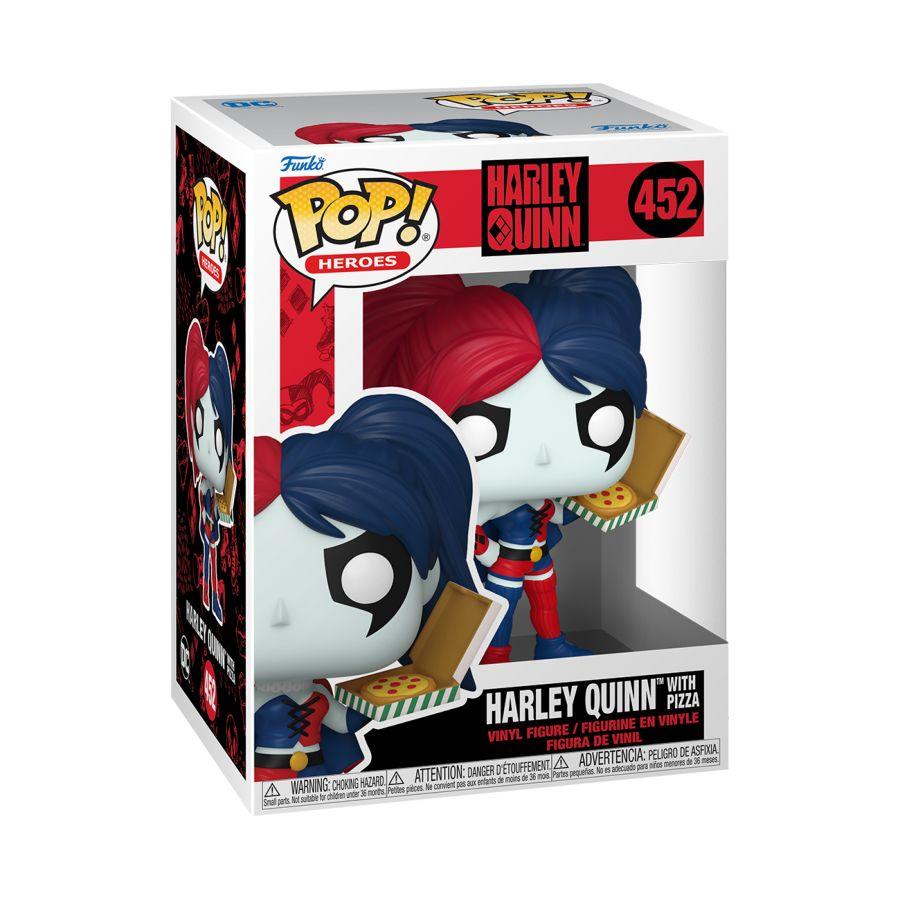 FUN65615 DC Comics - Harley Quinn with Pizza Pop! Vinyl - Funko - Titan Pop Culture