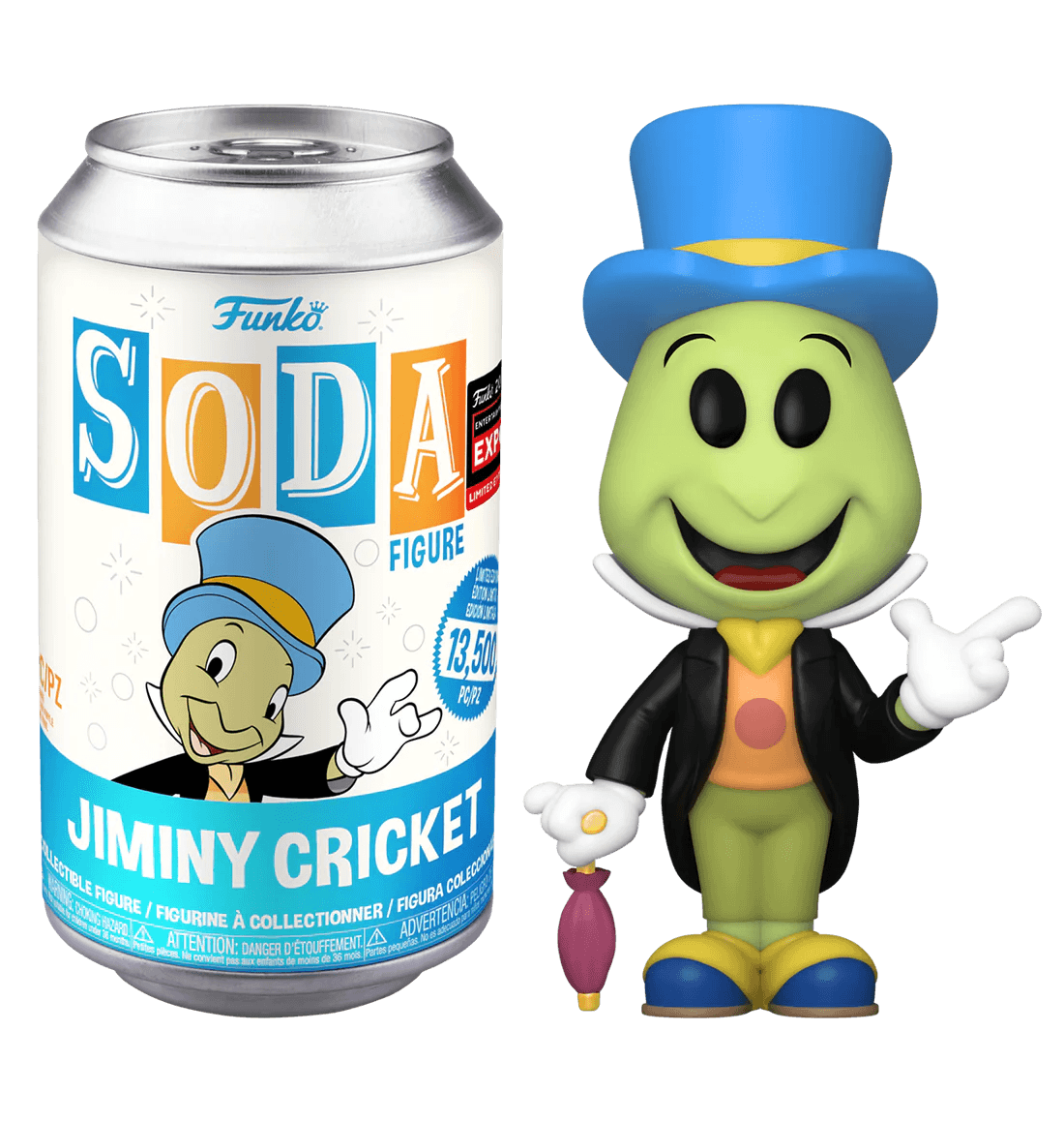 FUN70870 Pinocchio - Jiminy Cricket C2E2 2024 Chicago Comic Con Exclusive Vinyl Soda [RS] - Funko - Titan Pop Culture