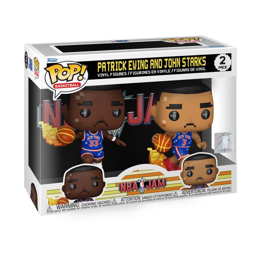 FUN72285 NBA JAM: Knicks - Patrick Ewing & John Starks 8-Bit Pop! Vinyl 2-Pack - Funko - Titan Pop Culture