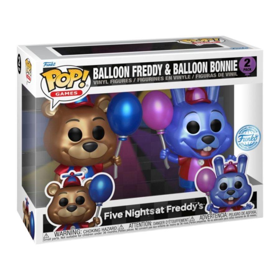 FUN73458 Five Nights At Freddy's - Bonnie & Freddy US Exclusive Metallic Pop! 2-Pack [RS] - Funko - Titan Pop Culture