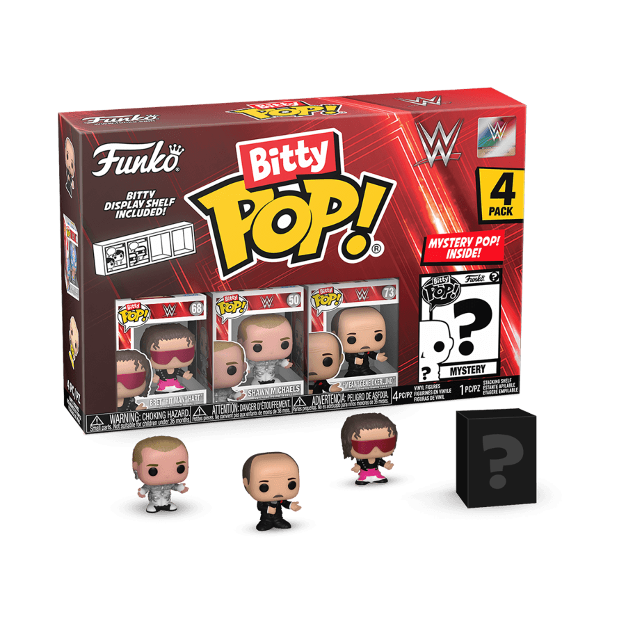 FUN75461 WWE - Bret Hart Bitty Pop! 4-Pack - Funko - Titan Pop Culture
