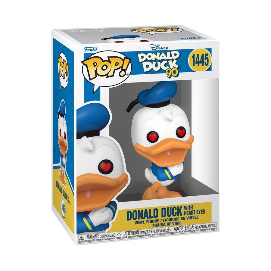 FUN75725 Donald Duck: 90th Anniversary - Donald Duck (Heart Eyes) Pop! Vinyl - Funko - Titan Pop Culture