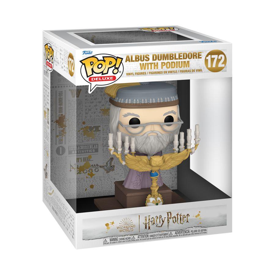 FUN76002 Harry Potter - Dumbledore with Podium Pop! Deluxe - Funko - Titan Pop Culture