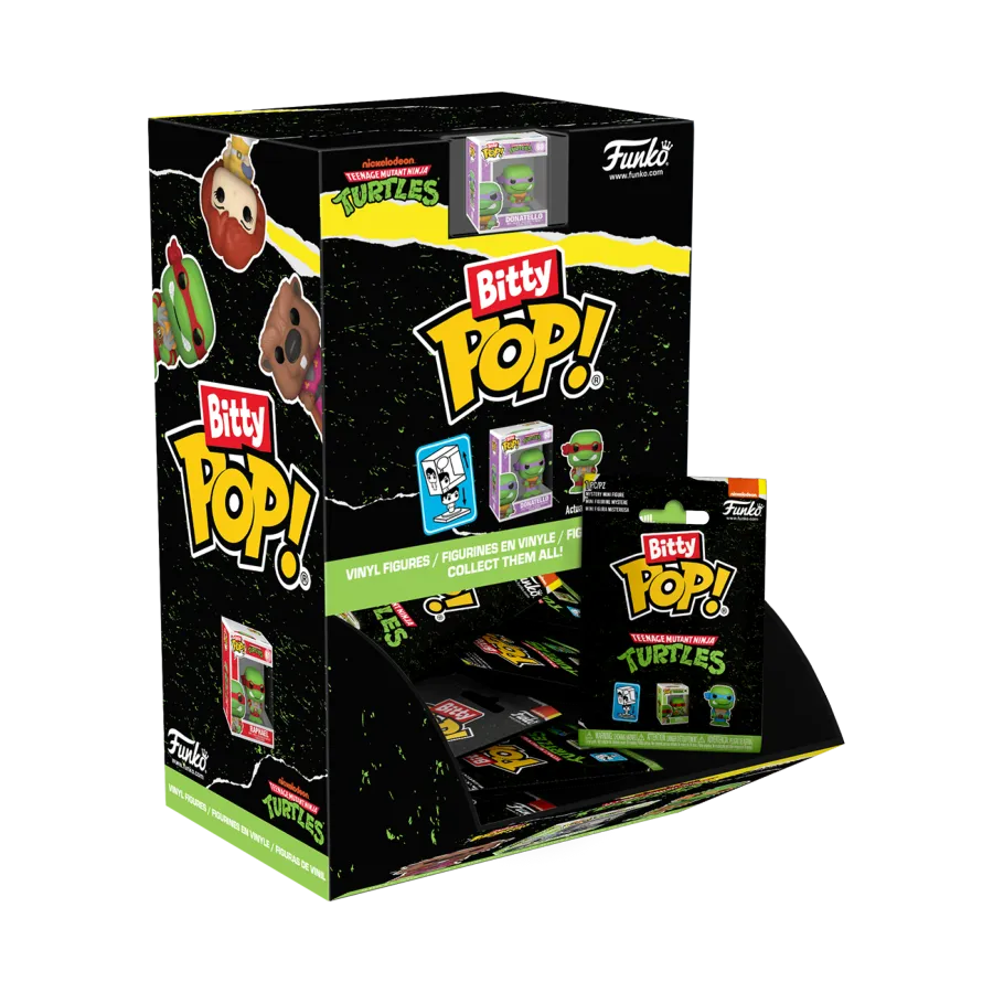 FUN76363 Teenage Mutant Ninja Turtles (TV 1987) - Bitty Pop! Blind Bag Assortment (Display of 36) - Funko - Titan Pop Culture