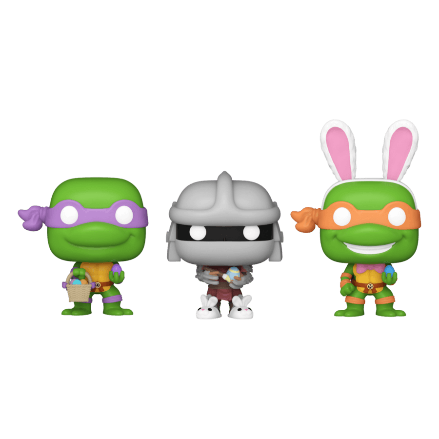 FUN76441 Teenage Mutant Ninja Turtles - Donatello, Shredder & Michelangelo Carrot Pocket Pop! 3-Pack - Funko - Titan Pop Culture