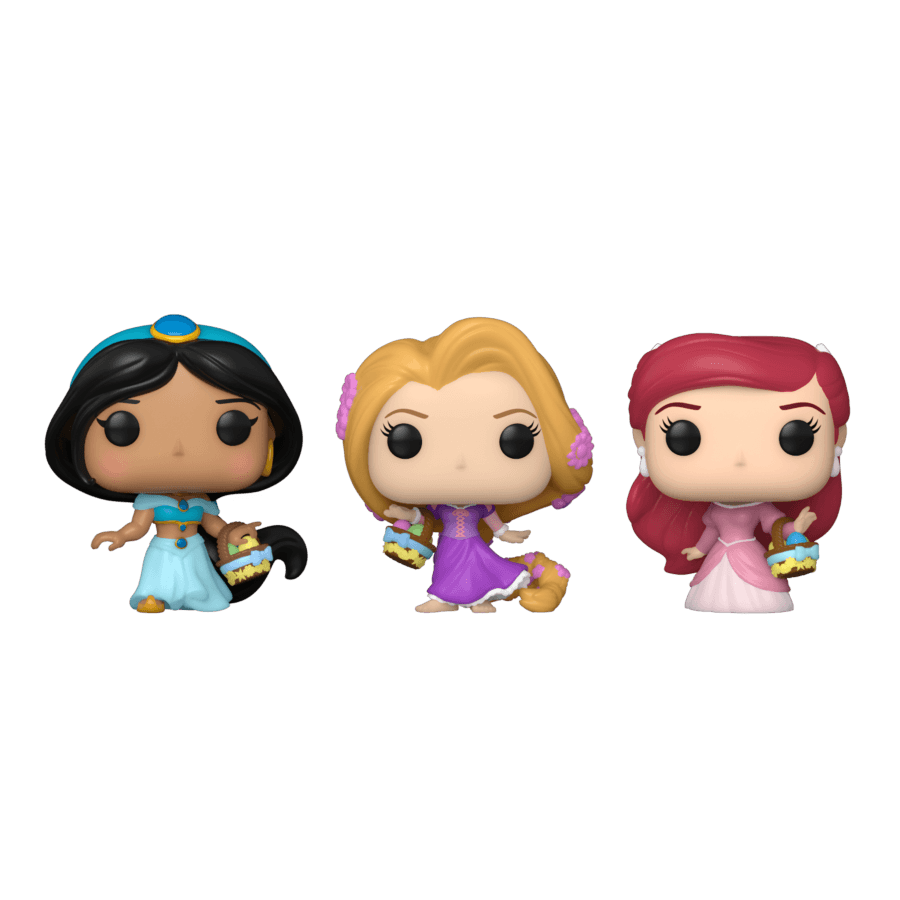 FUN76444 Disney - Rapunzel, Ariel, Jasmine Carrot Pocket Pop! 3-Pack - Funko - Titan Pop Culture