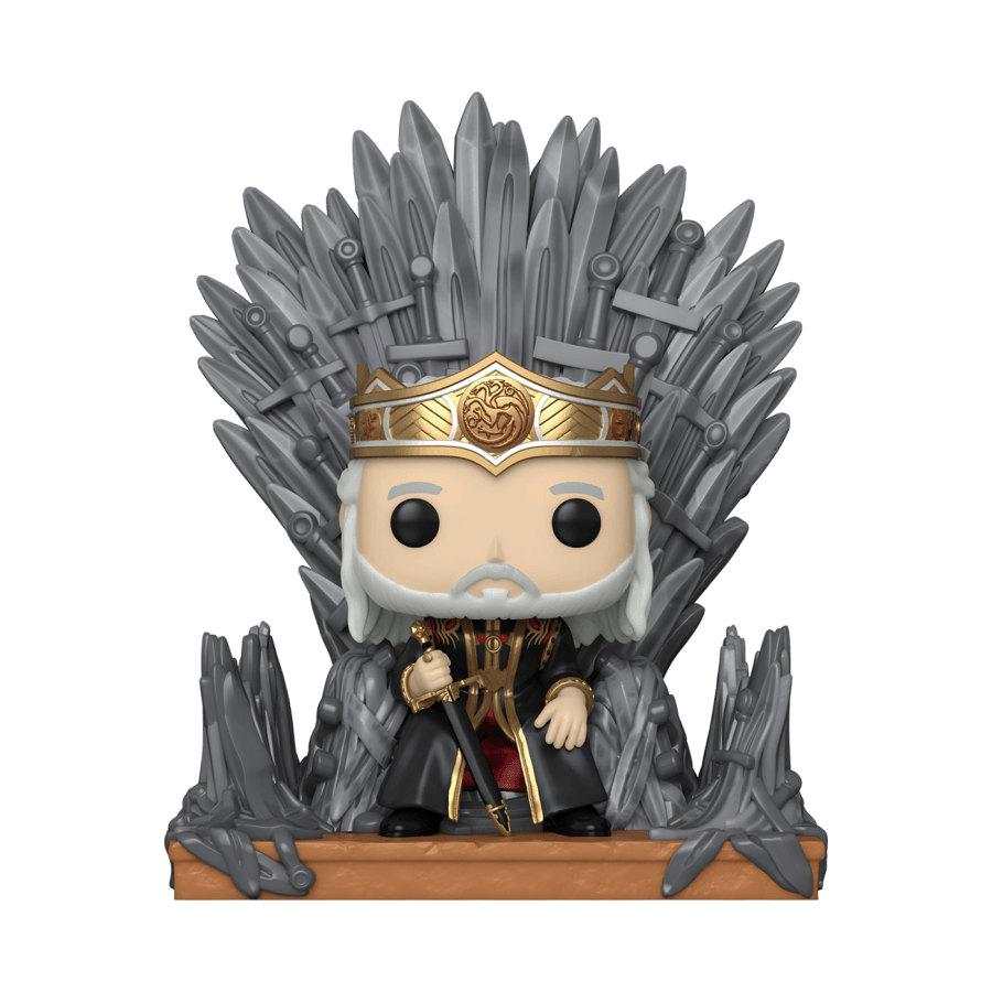 FUN76470 Game of Thrones: House of the Dragon - Viserys on the Iron Throne Pop! Deluxe Vinyl - Funko - Titan Pop Culture