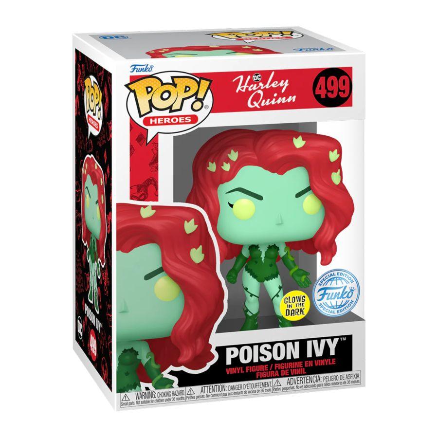 FUN77162 Harley Quinn: Animated - Poison Ivy (Plant Suit) US Exclusive Glow Pop! Vinyl [RS] - Funko - Titan Pop Culture