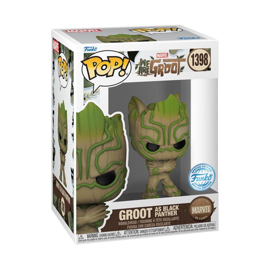 FUN81668 We Are Groot - Black Panther (Marvel: 85th Anniversary) US Exclusive Pop! Vinyl [RS] - Funko - Titan Pop Culture