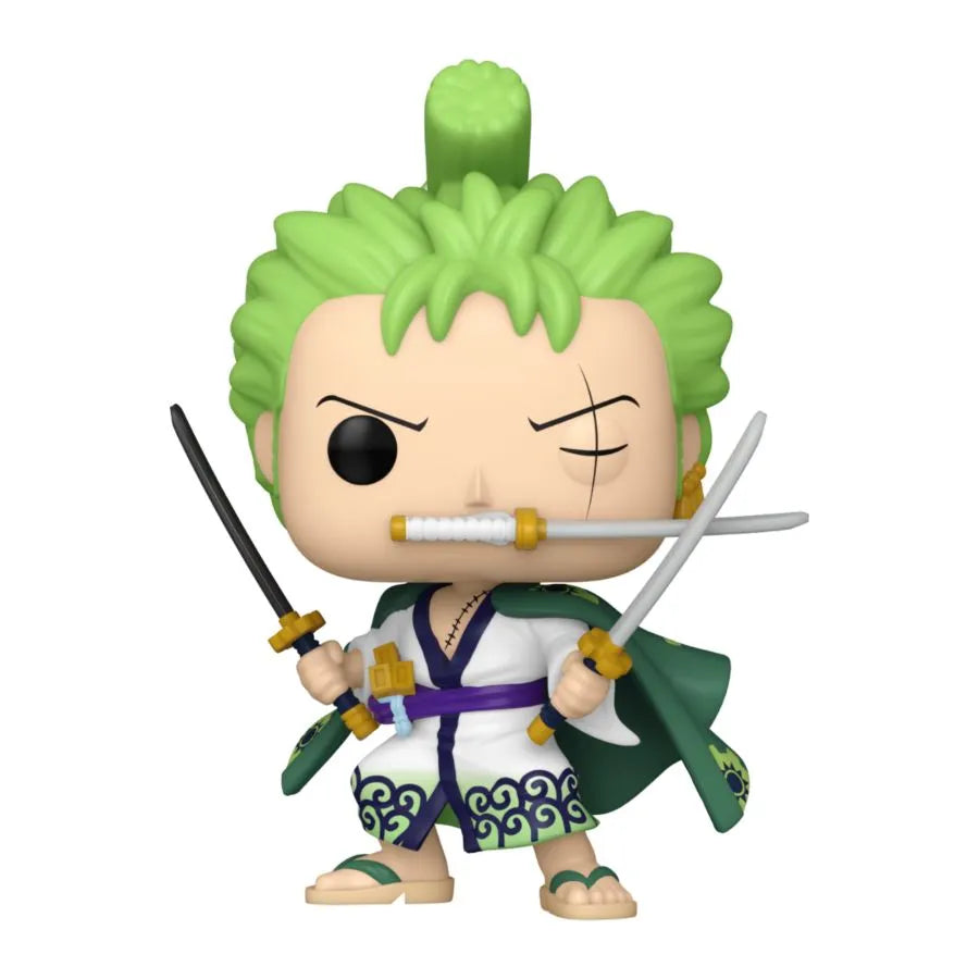 FUN82164 One Piece - Roronoa Zoro US Exclusive Glow Pop! Vinyl [RS] - Funko - Titan Pop Culture