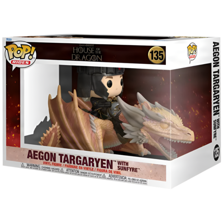 House of the Dragon - Aegon Targaryen with Sunfyre Pop! Ride