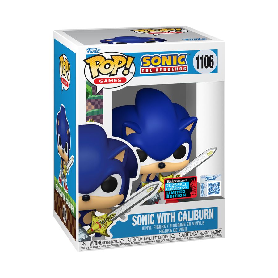 Sonic the Hedgehog - Sonic with Caliburn Pop! Vinyl 2025 NYCC Exclusive [RS]