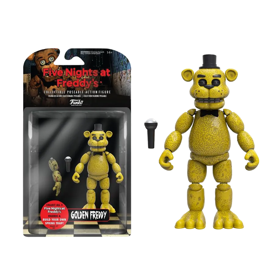 FUN8850 Five Nights At Freddy's - Gold Freddy Articulated Action Figure - Funko - Titan Pop Culture