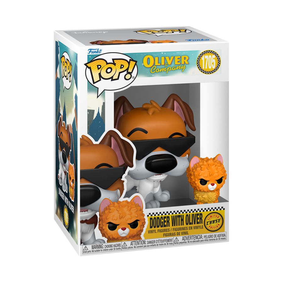 Oliver and Company (1988) - Dodger with Oliver (with Chase) Pop! Vinyl