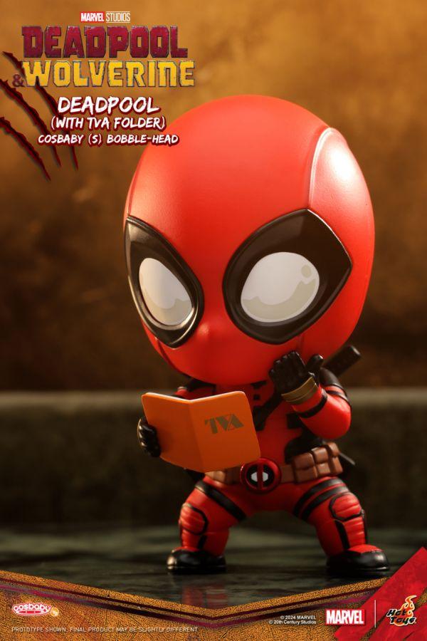 HOTCOSB1088 Deadpool & Wolverine - Deadpool with Book Cosbaby - Hot Toys - Titan Pop Culture