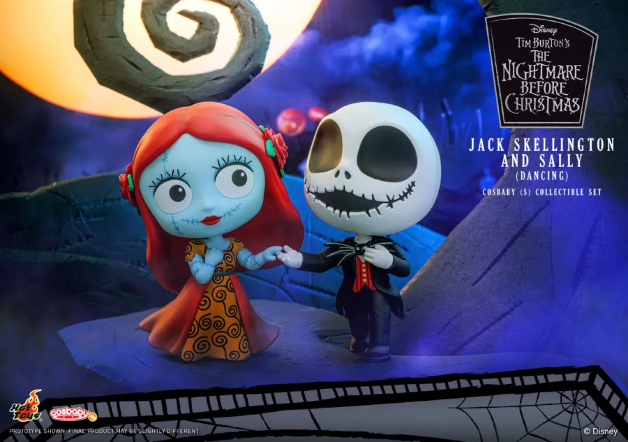 HOTCOSB1111 The Nightmare Before Christmas - Jack and Sally Dancing Cosbaby [2 Pack] - Hot Toys - Titan Pop Culture