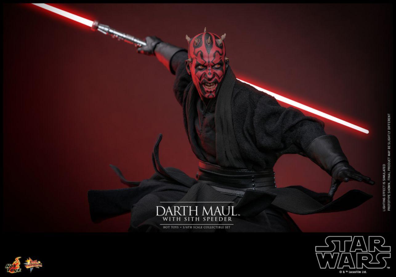 HOTMMS749 Star Wars Episode I: The Phantom Menace - Darth Maul with Sith Speeder 1:6 Scale Collectable Set - Hot Toys - Titan Pop Culture